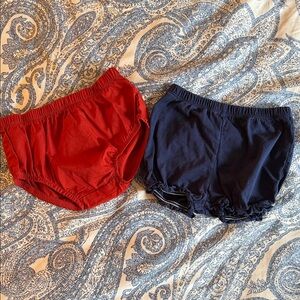 Carter's Vibrant Red and Classic Navy Diaper Covers/ Bloomers